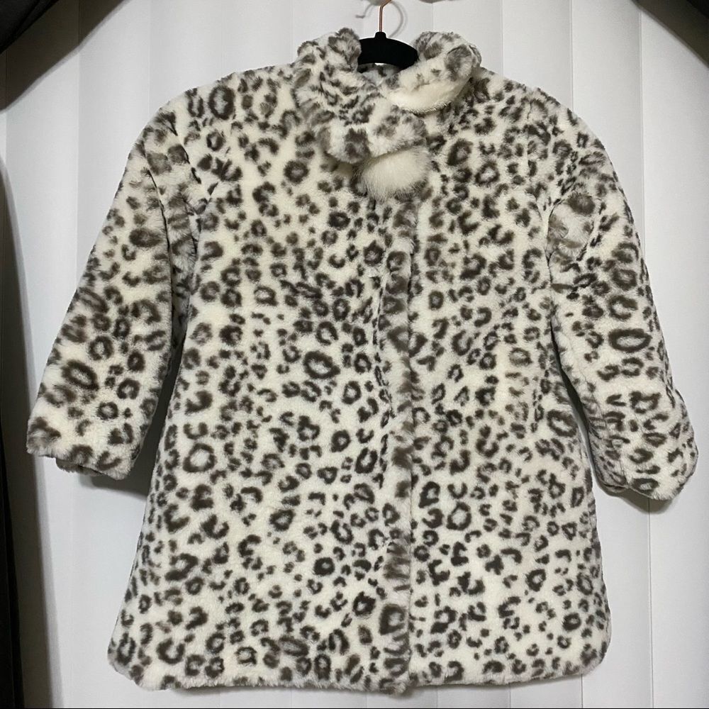 American Widgeon Baby girl faux fur coat animal print , It’s super soft